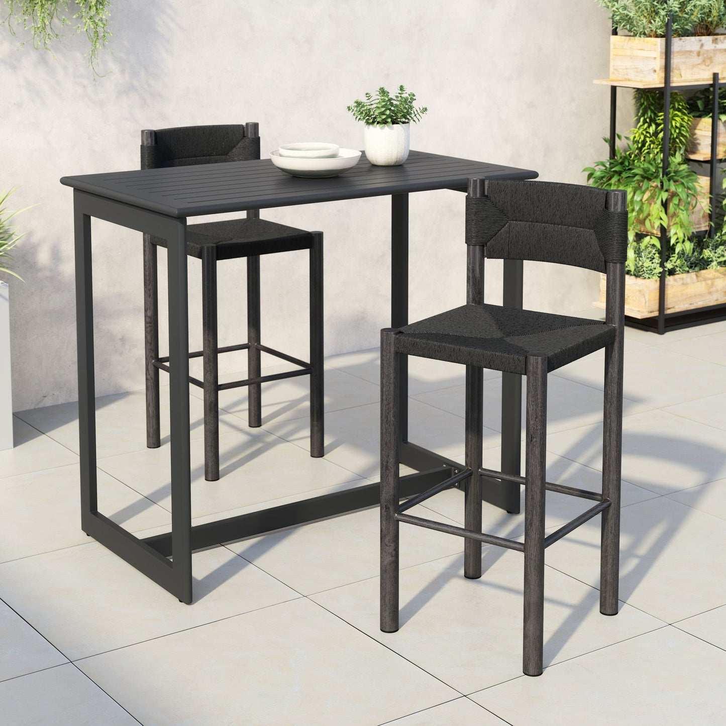 Iska Barstool (Set of 2) Black
