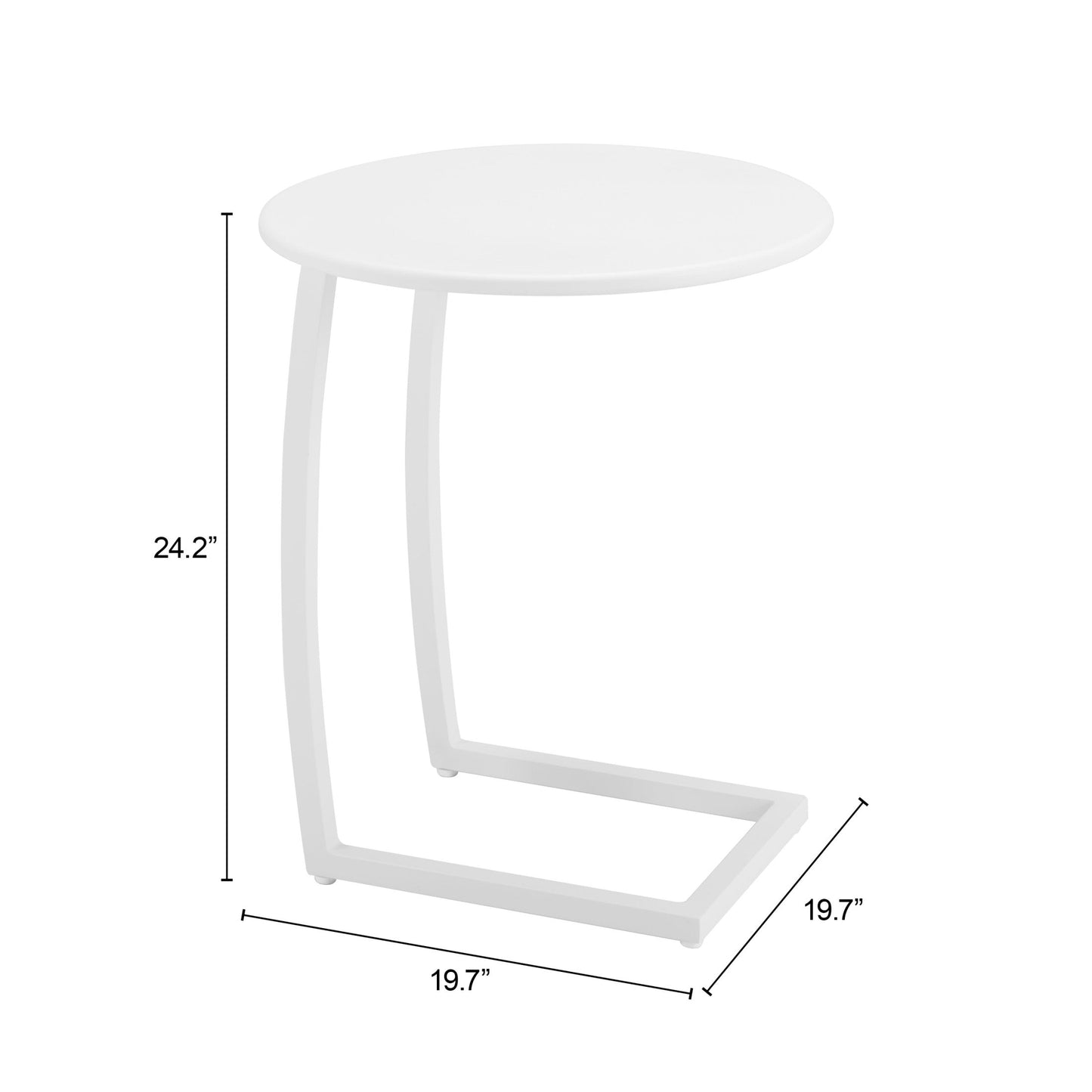 Noga End Table White