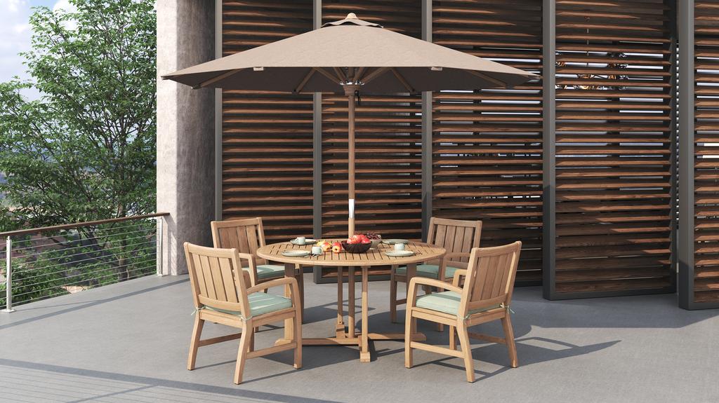 Ocean Parasol Frame Round 300 - Ambiance Image~~