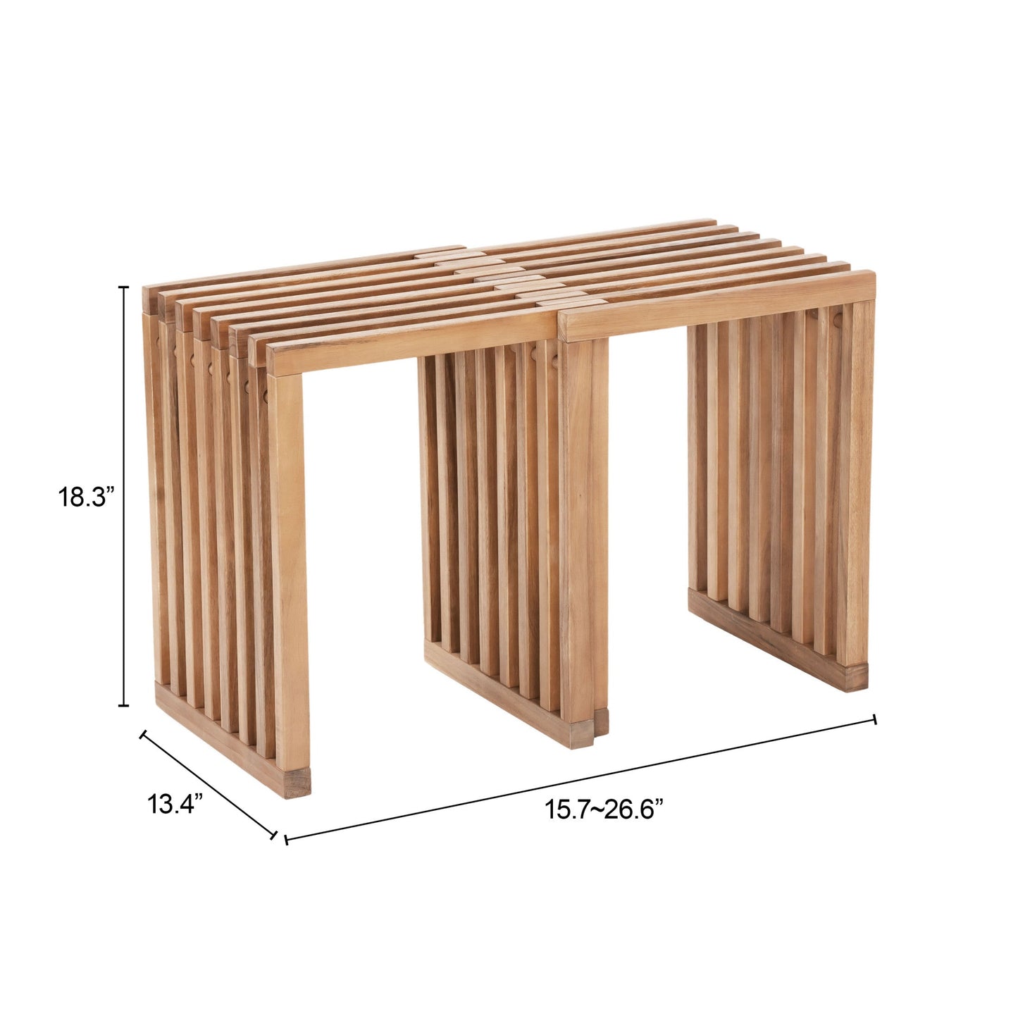 Riviera Extendable Stool (Set of 2) Natural