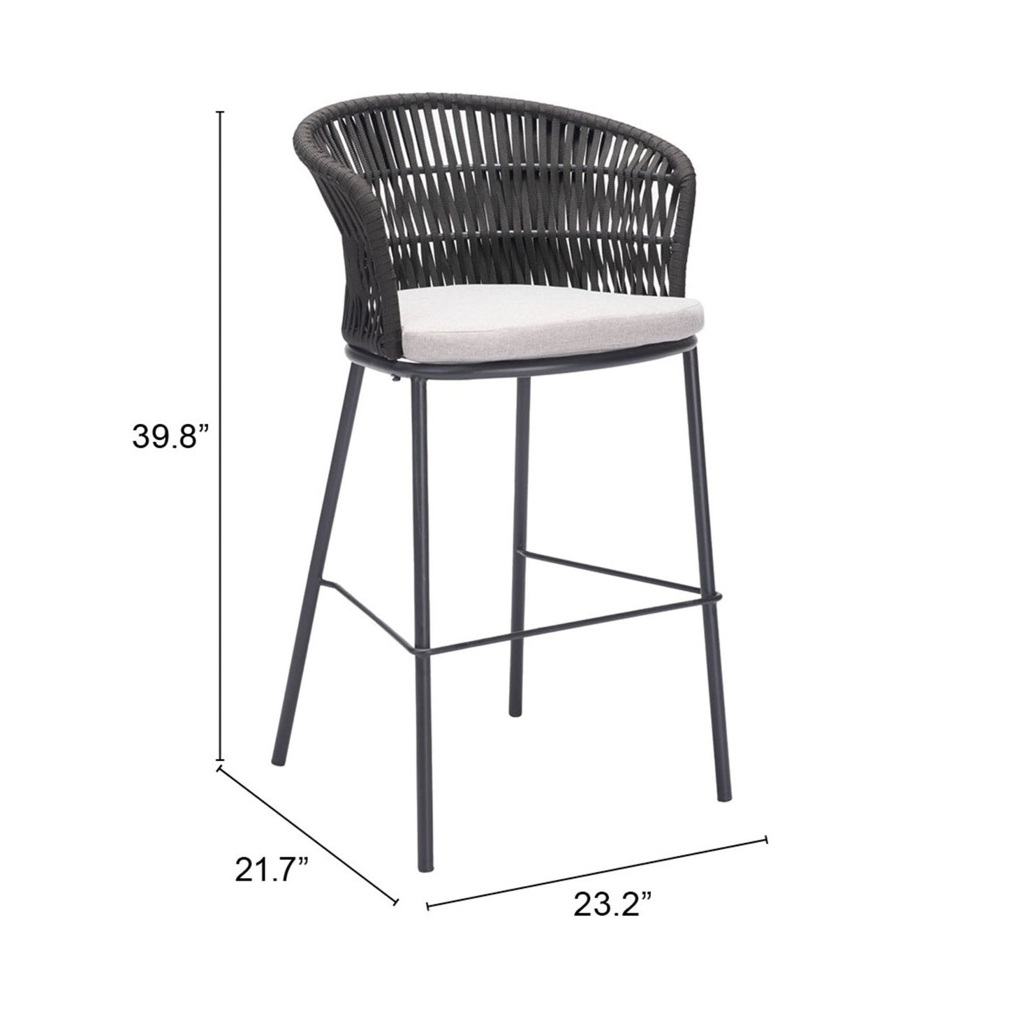 Freycinet Barstool (Set of 2) Black