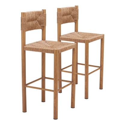 Iska Barstool (Set of 2) Natural