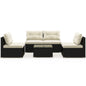 5 Pieces Outdoor Patio Furniture Set with Cushions and Coffee Table