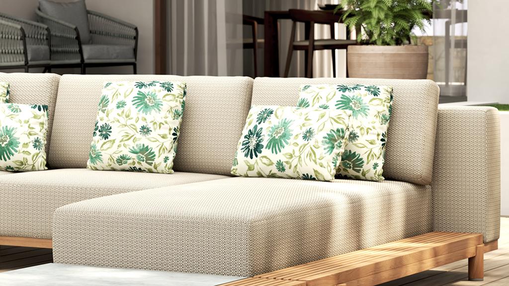 Sunny Outdoor Throw Pillow 30x50 - Ambiance Image~~