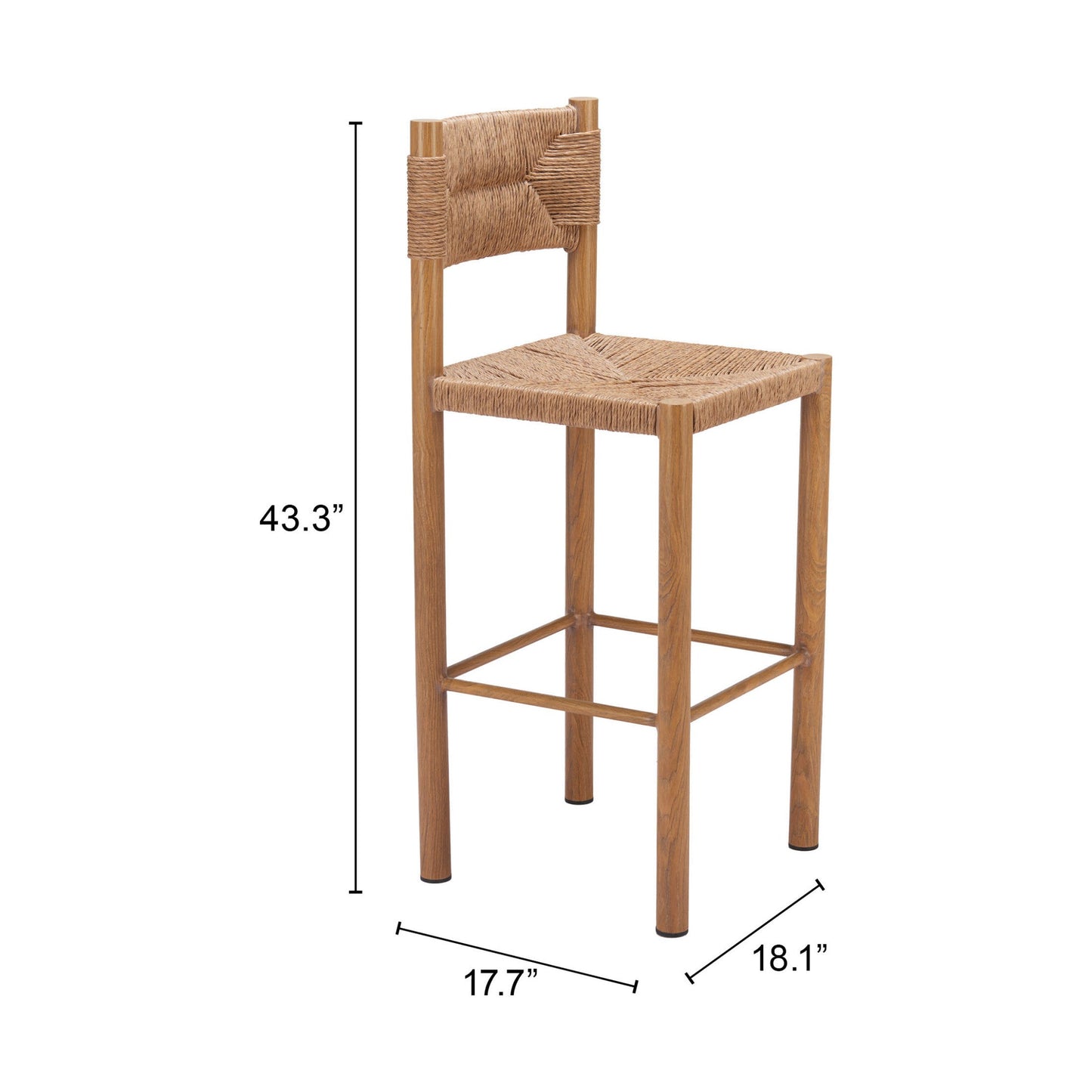 Iska Barstool (Set of 2) Natural