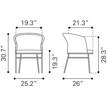 Freycinet Dining Chair (Set of 2) Black
