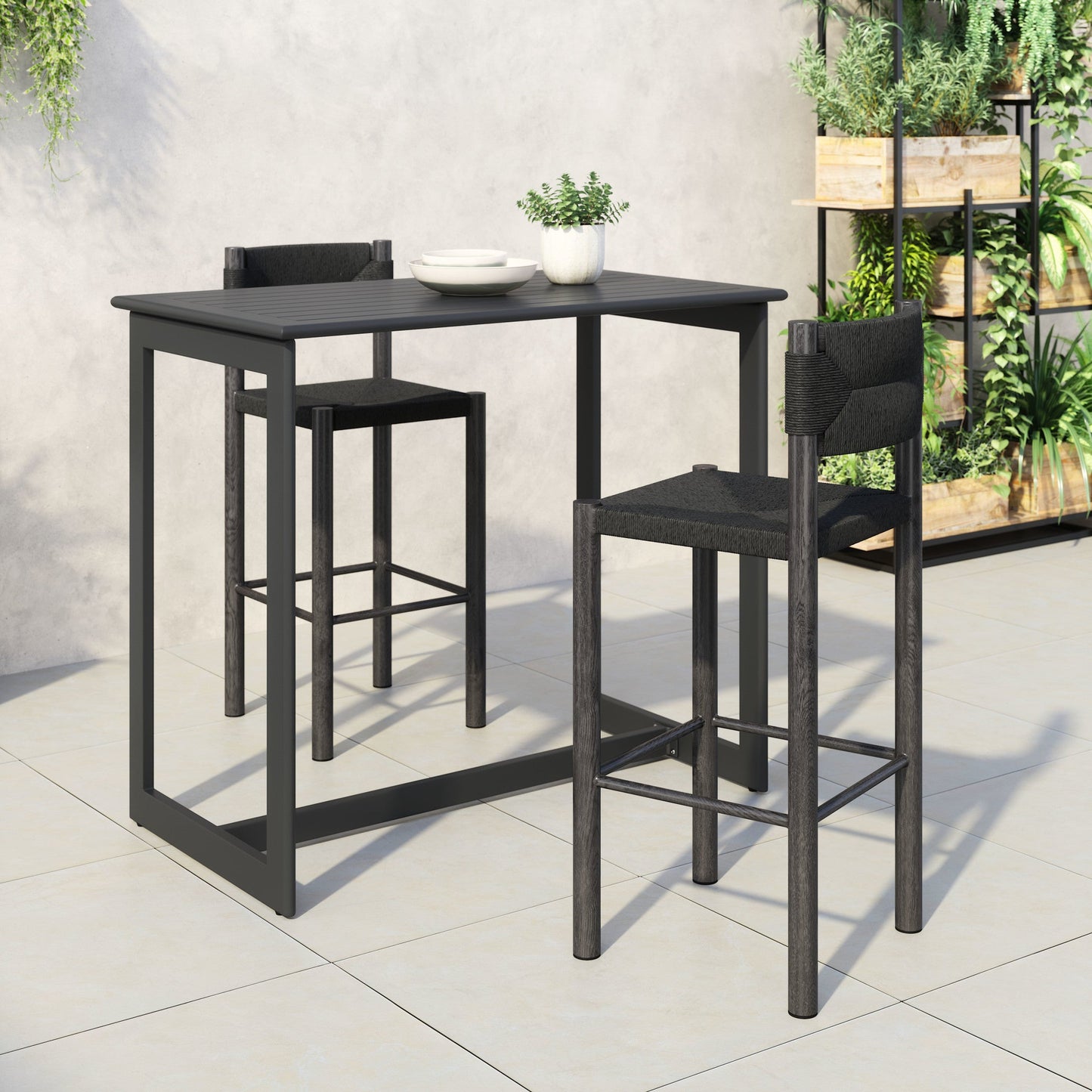 Iska Barstool (Set of 2) Black