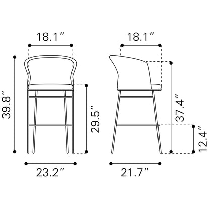 Freycinet Barstool (Set of 2) Natural