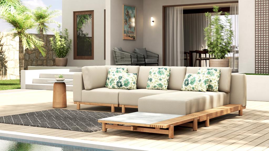 Sunny Outdoor Throw Pillow 30x50 - Ambiance Image~~